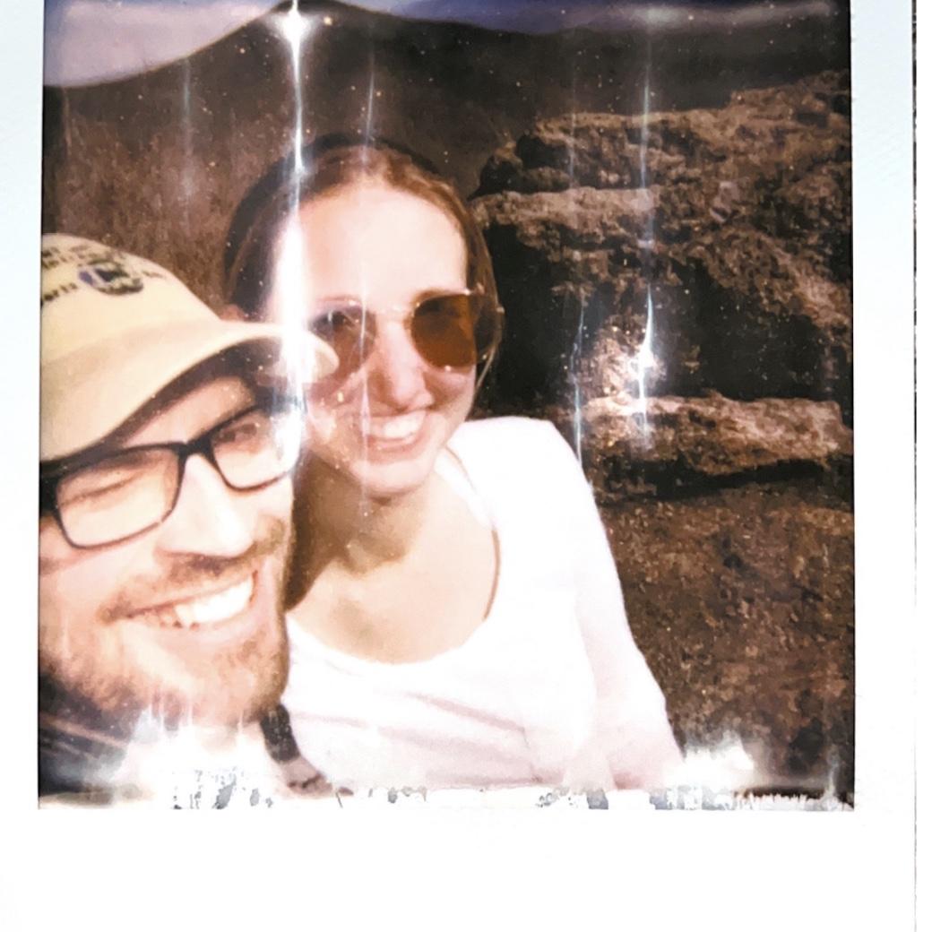 The first photo together! Taken on a Polaroid while on a date at Cole mountain.