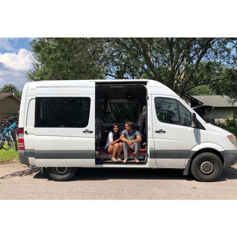 Summer of 2019, Nishtha and Caleb went on their biggest trip till date. A road trip starting in CA, going thru UT and CO, before coming back to TX, all in this van outfitted by Caleb's brother, Ben.