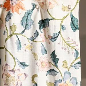 Hattie Printed Cotton-Slub Shower Curtain