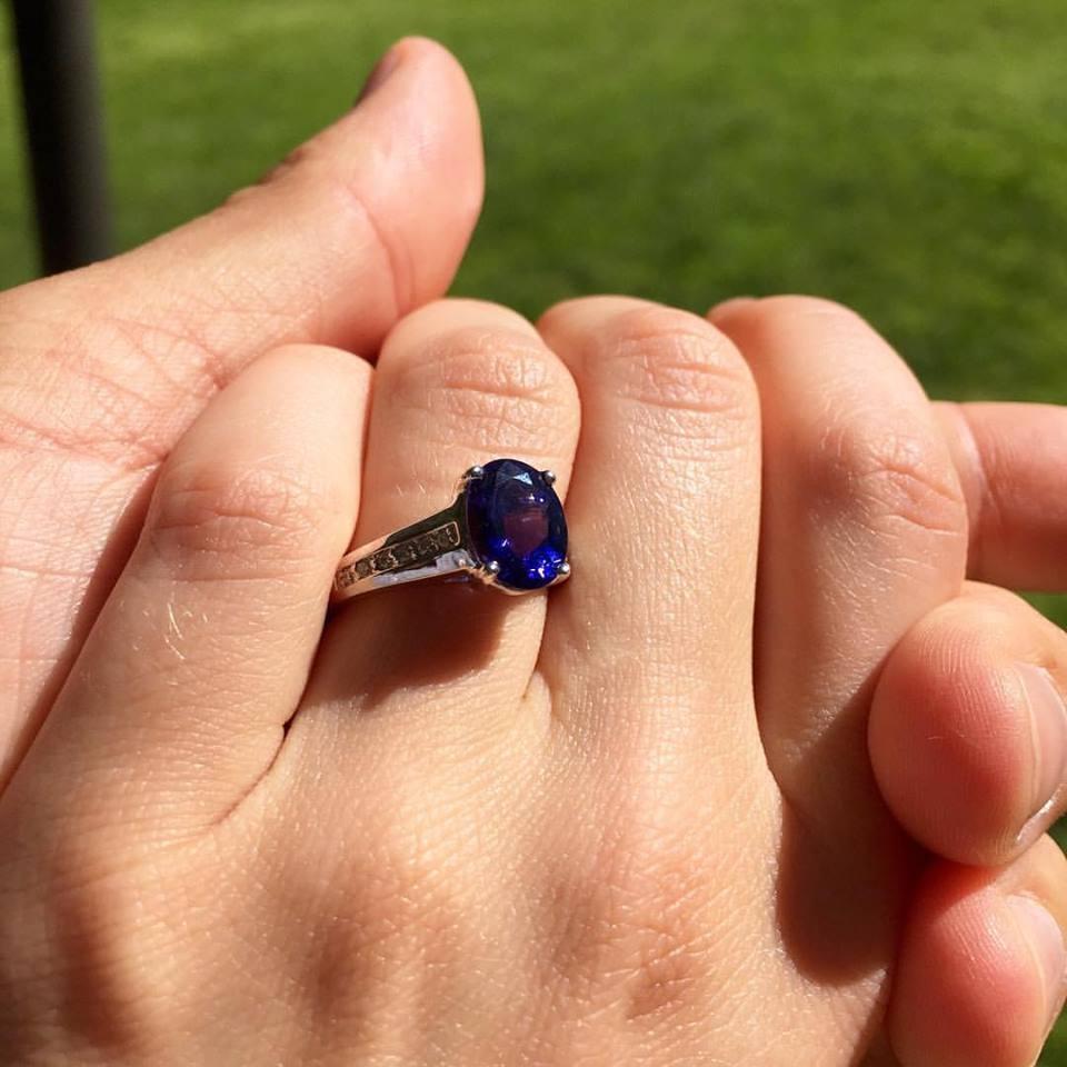 Kevin proposed to Bree at Snoqualmie falls in July with her favorite precious stone: Tanzanite.