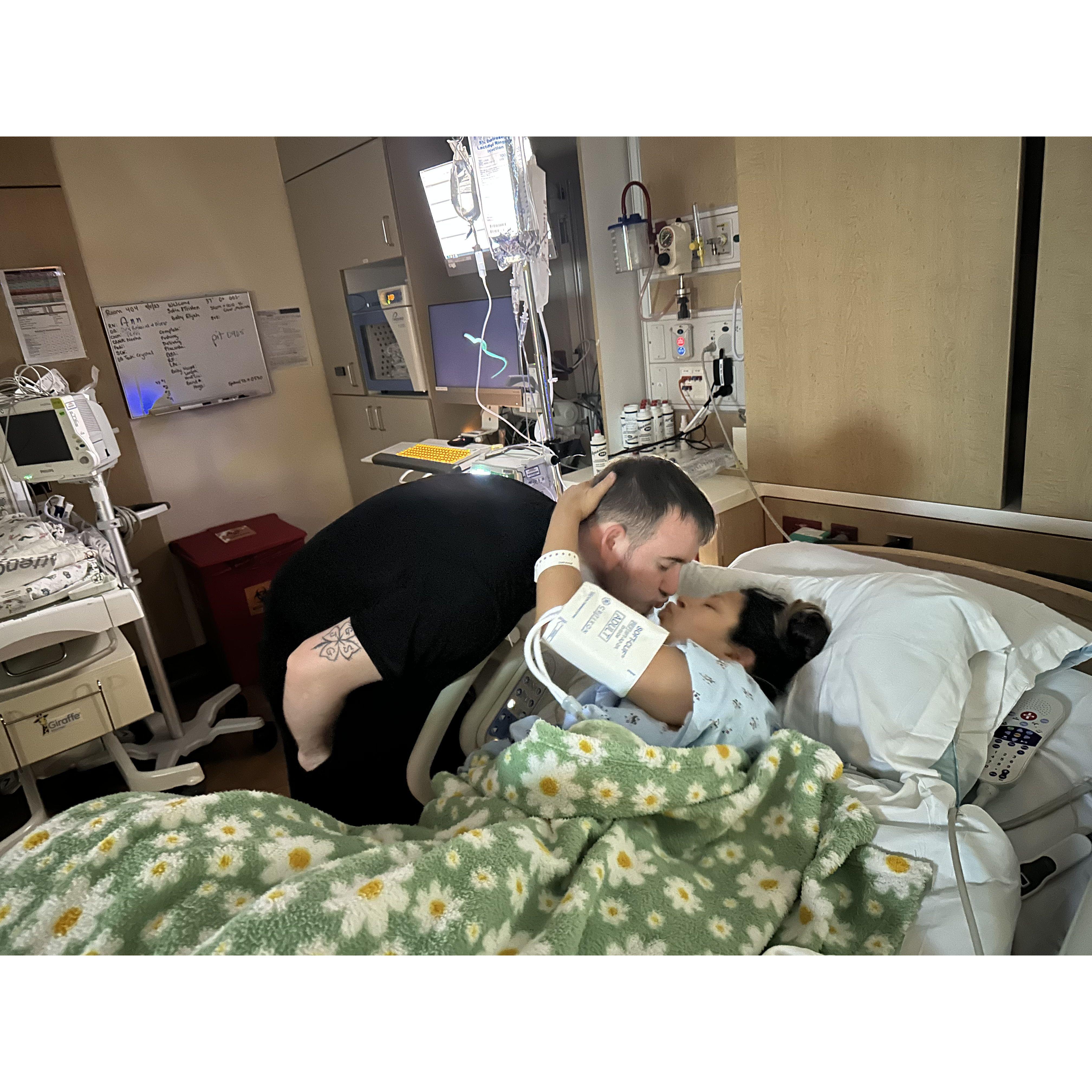 Never left my side in labor