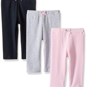 Luvable Friends Baby Girls' Leggings, 3 Pack