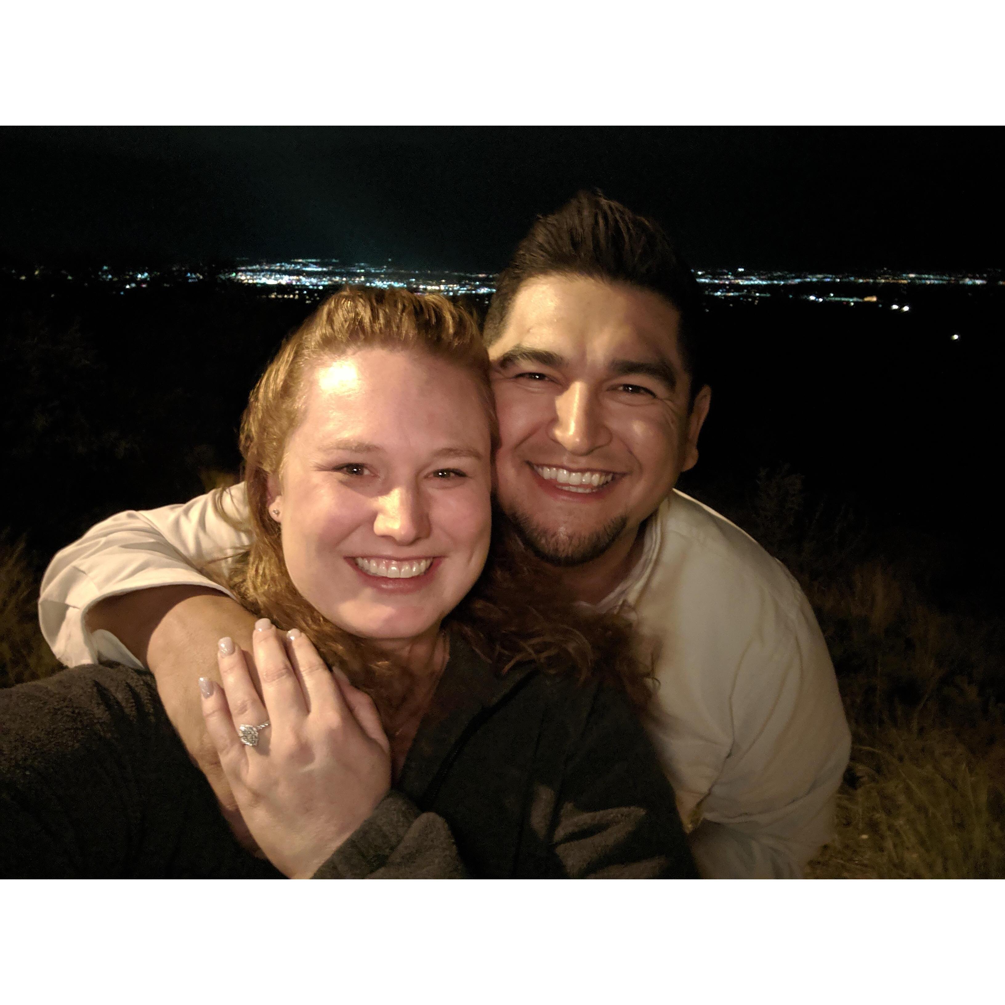 When he popped the question!