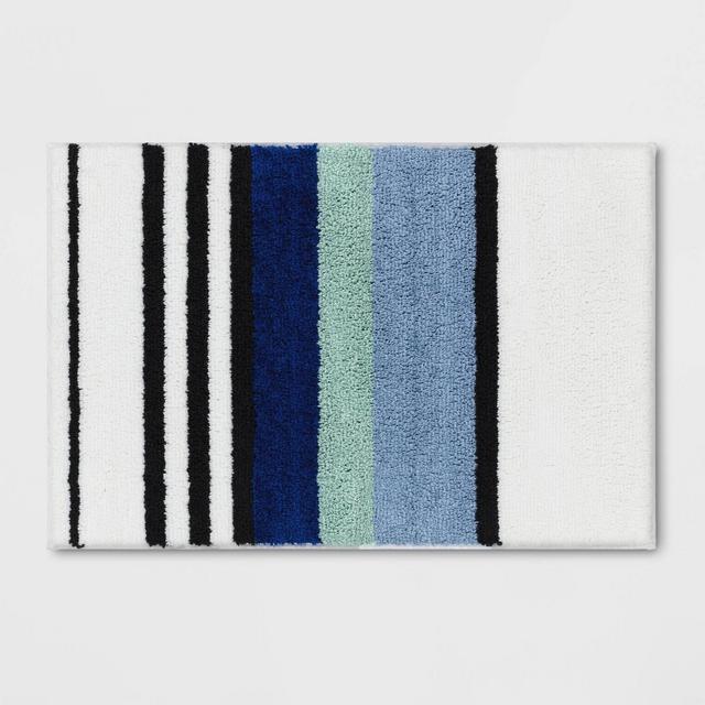 20"x30" Century Striped Tufted Bath Rug Blue - Room Essentials™