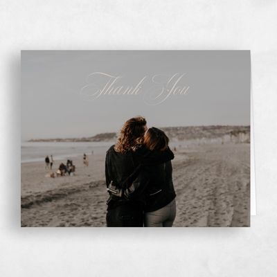Canvas Tan, Brown Wedding Thank You - Sydney Photo