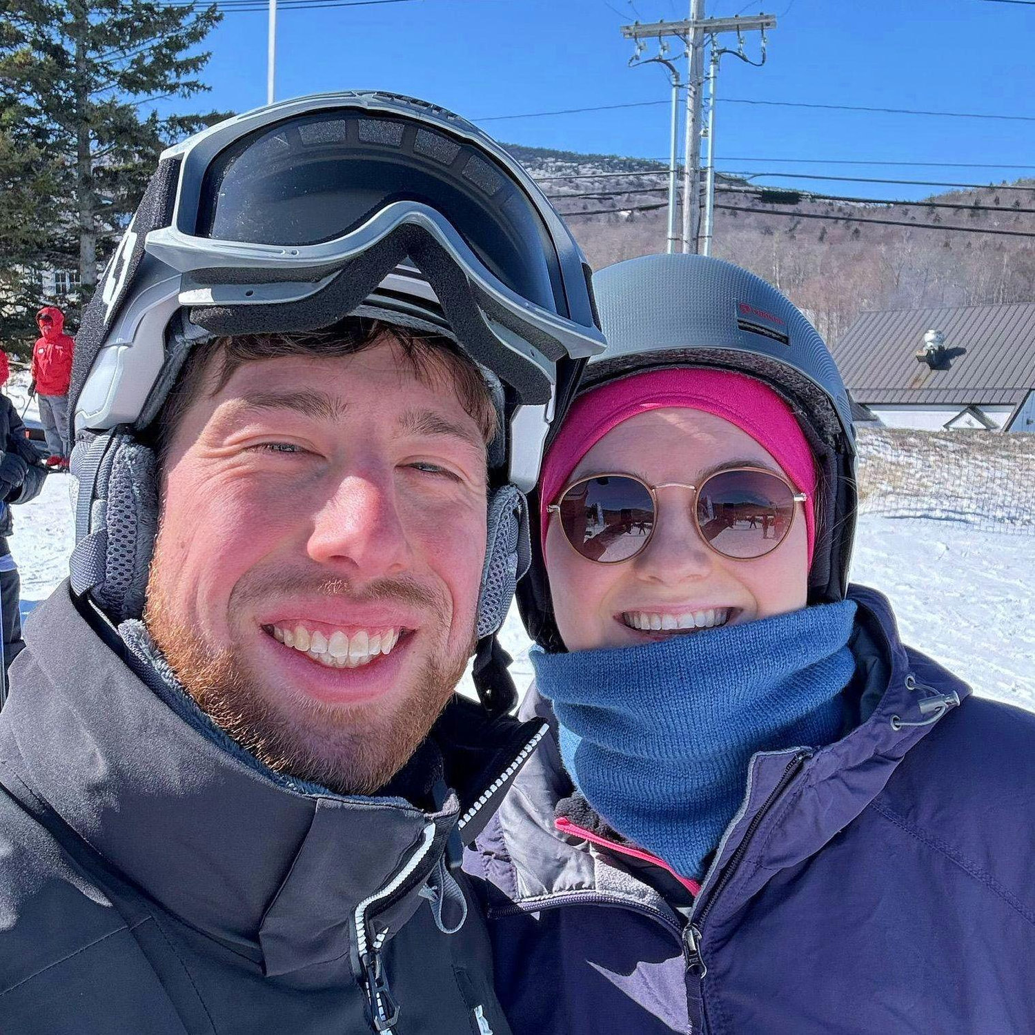 Zac took Kat skiing for the first time. February 2024.