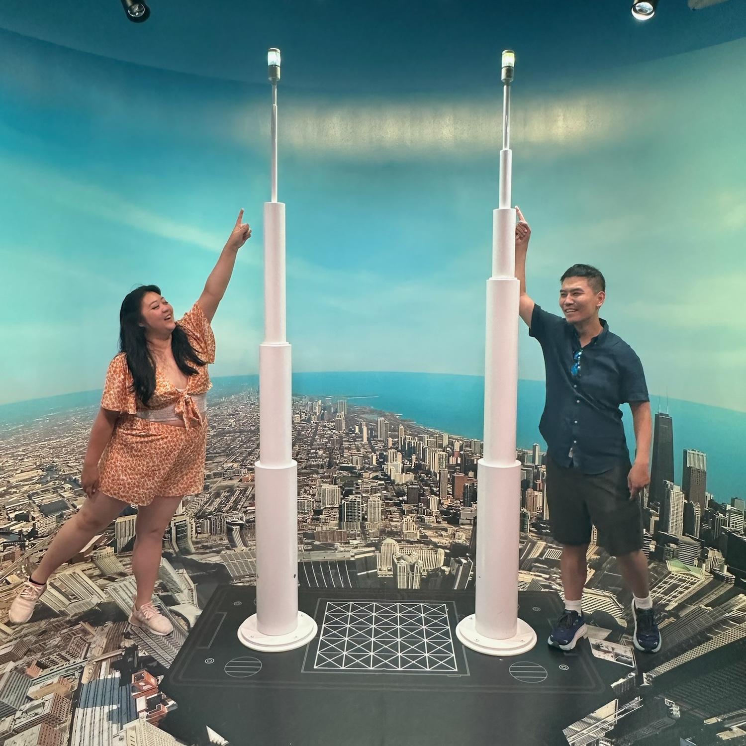 First Chicago trip at Sears Tower. Proud of Bryan for doing this with me even though he has a fear of heights!
