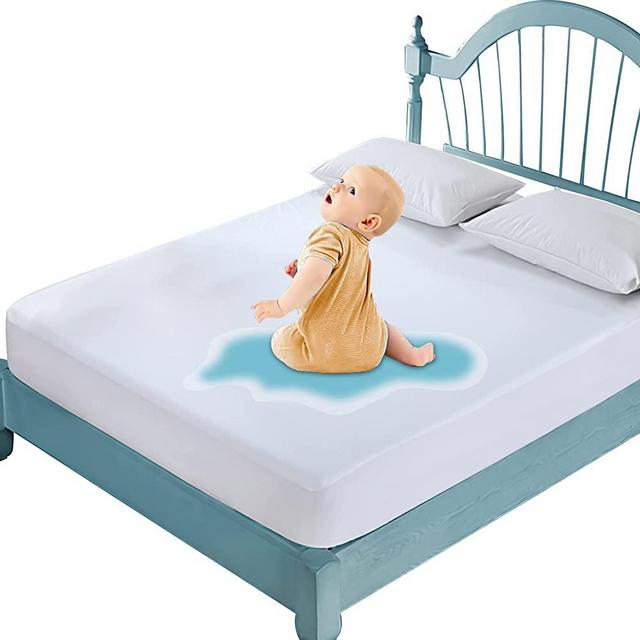 Mattress Protector Full Size Waterproof Mattress Cover Soft Breathable Noiseless Full Mattress Protector Bed Cover Deep Pocket for 6-15" Pad - Machine Washable Vinyl Free (Full)