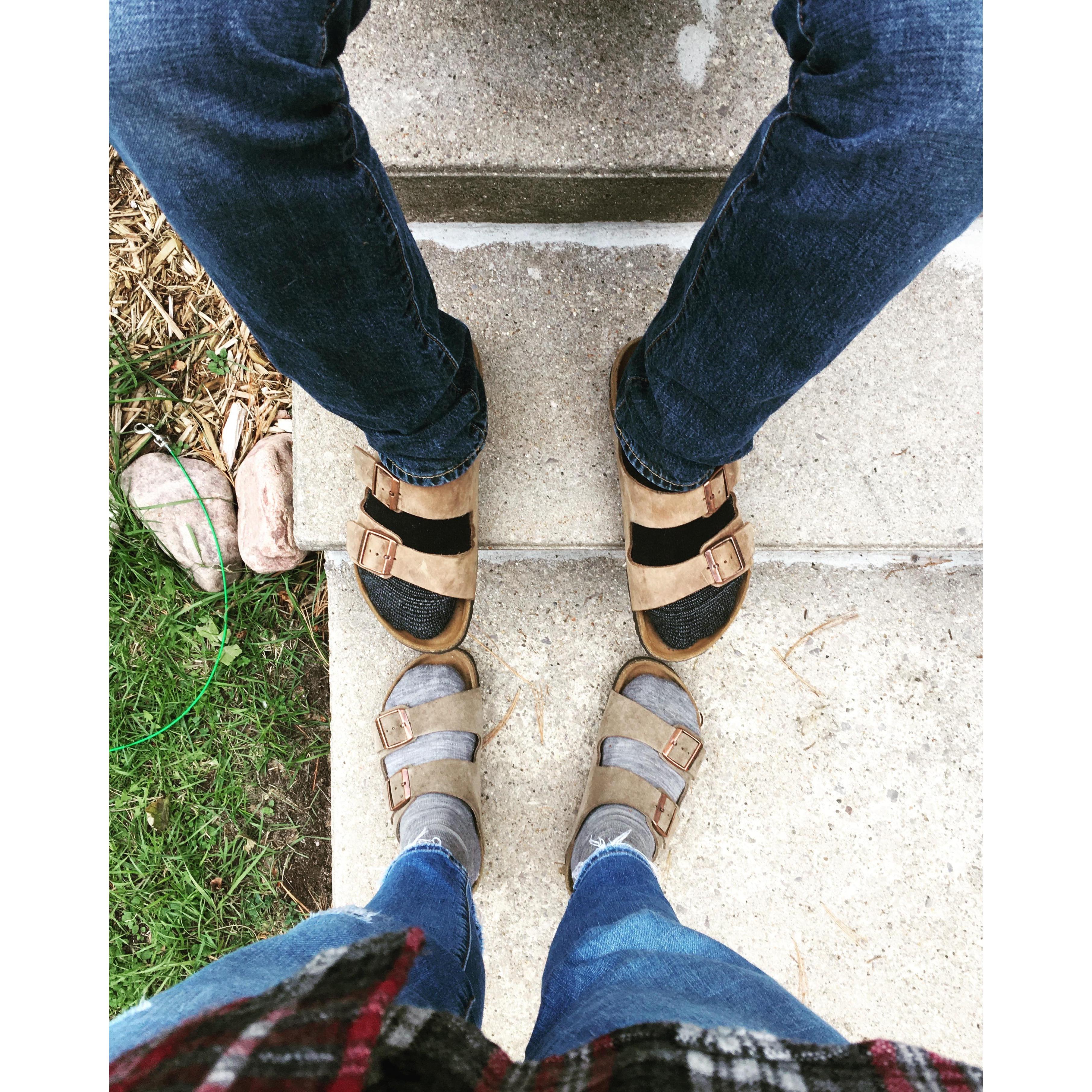 The couple that Birks together lurks together.