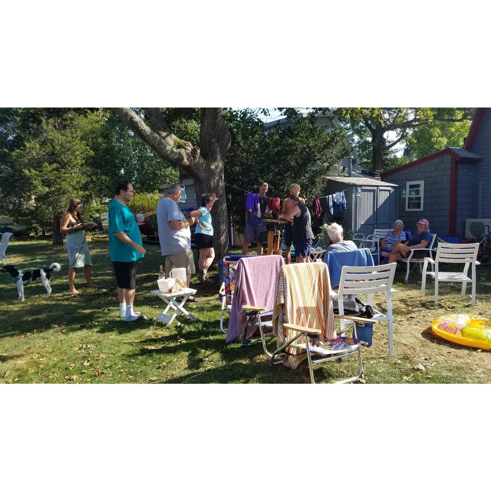 Making Apple Cider with neighbors