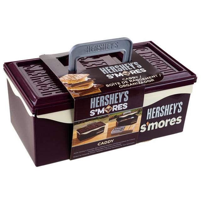 Hershey's S'mores Caddy | For S'mores on the Go | Store All the Essentials for Making S'mores | Perfect for Camping, Picnics, and Tailgating | Removable Tray and Carrying Handle | 01211HSY