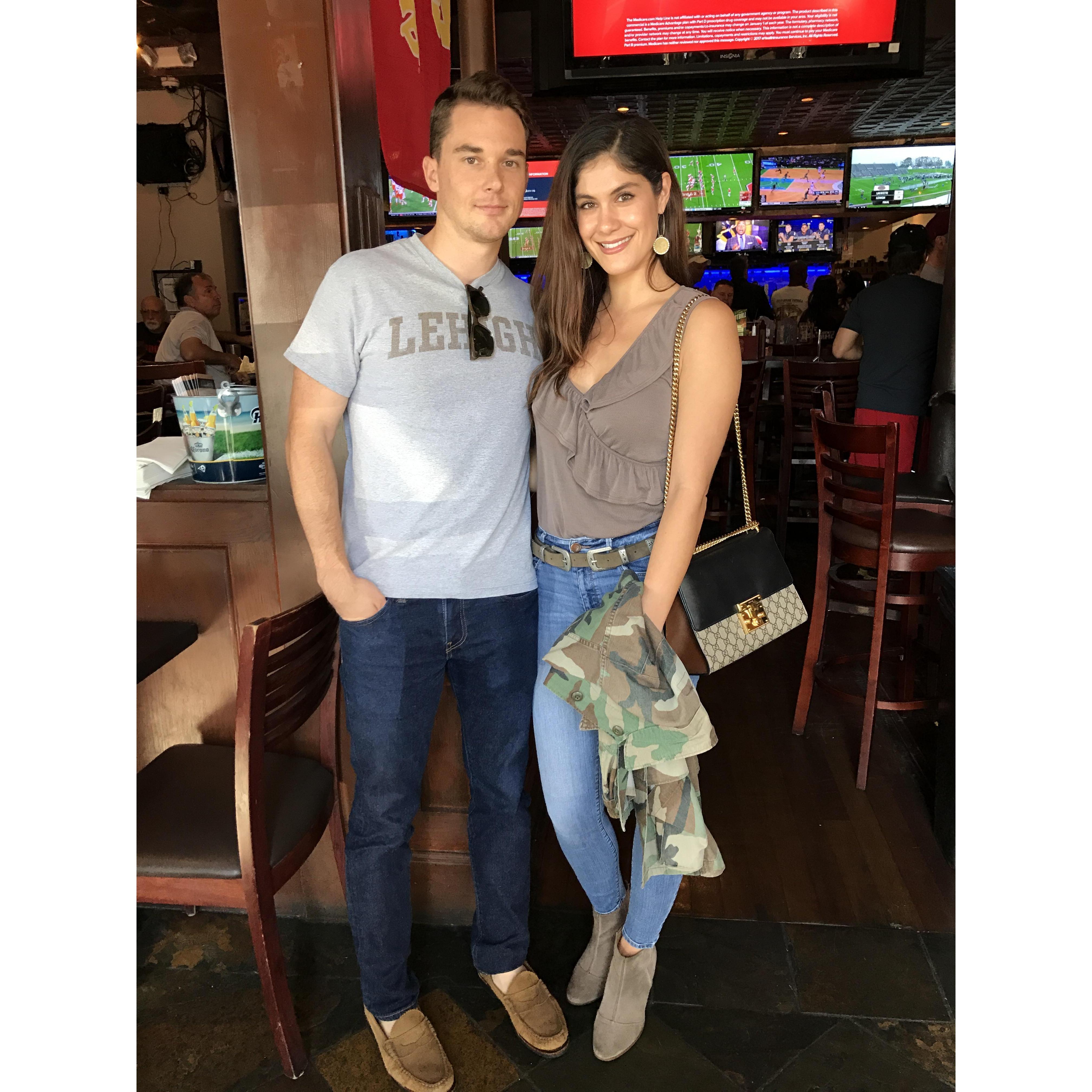 Rooting on Lehigh as they face their rival Lafayette.