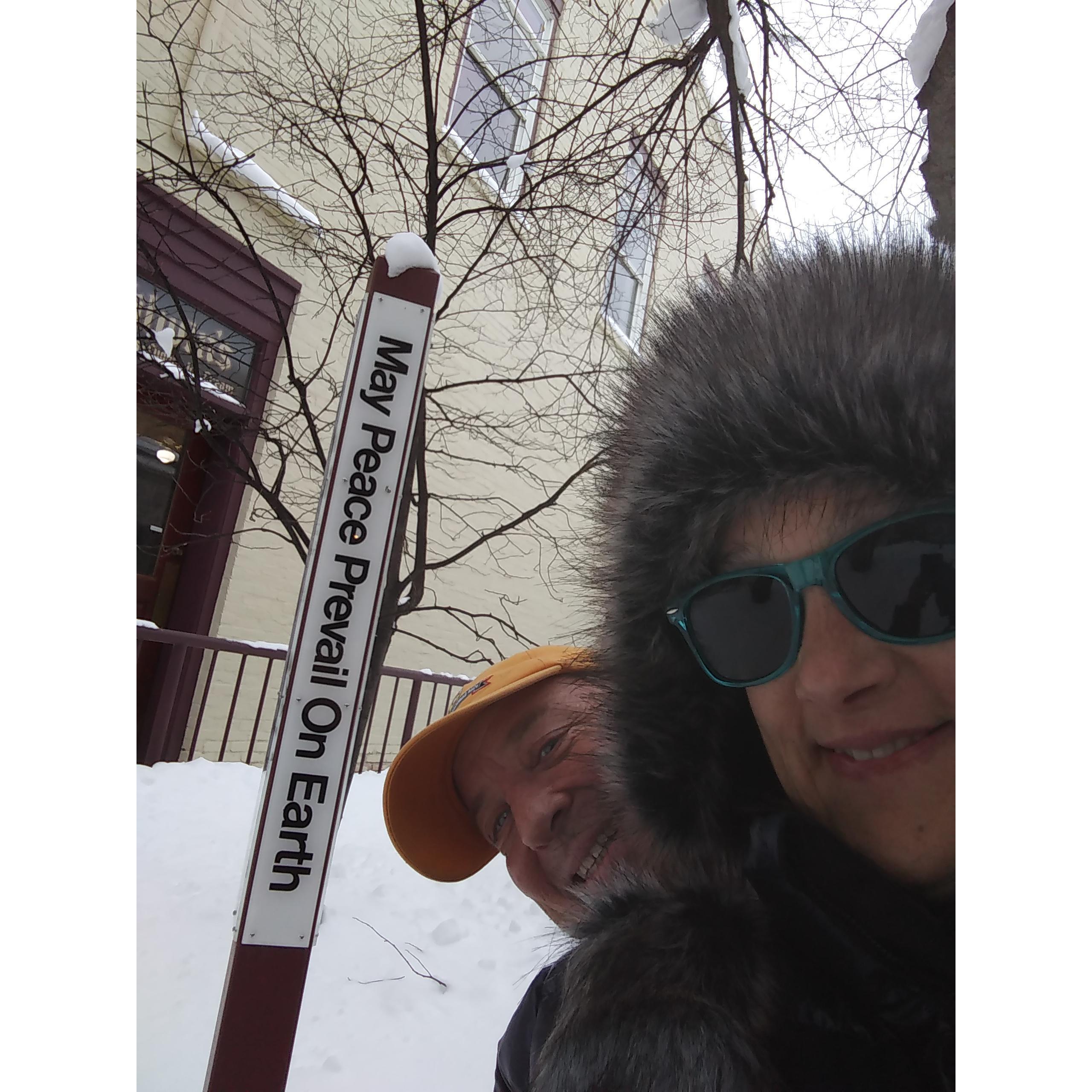 In Traverse City, Michigan February 2019. Fun winter day exploring one of our favorite city's.