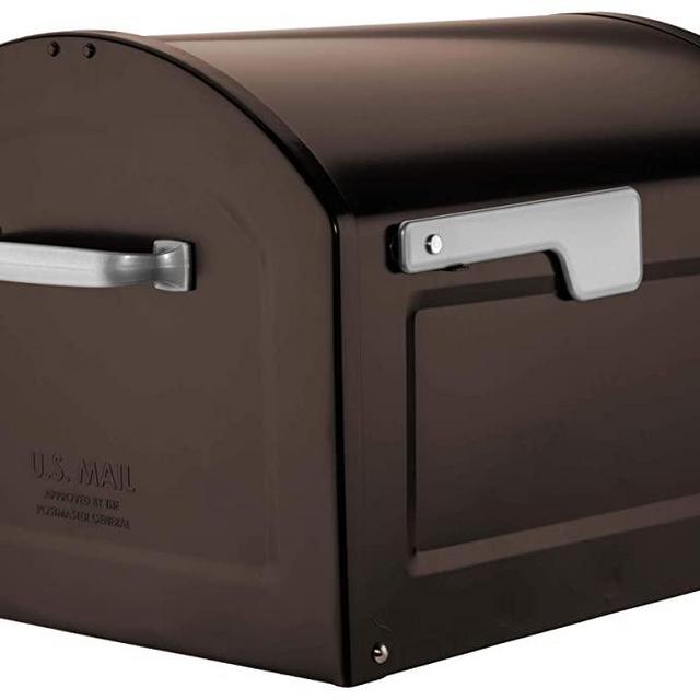 Architectural Mailboxes 950020RZ Centennial Post Mount Mailbox, XL, Rubbed Bronze