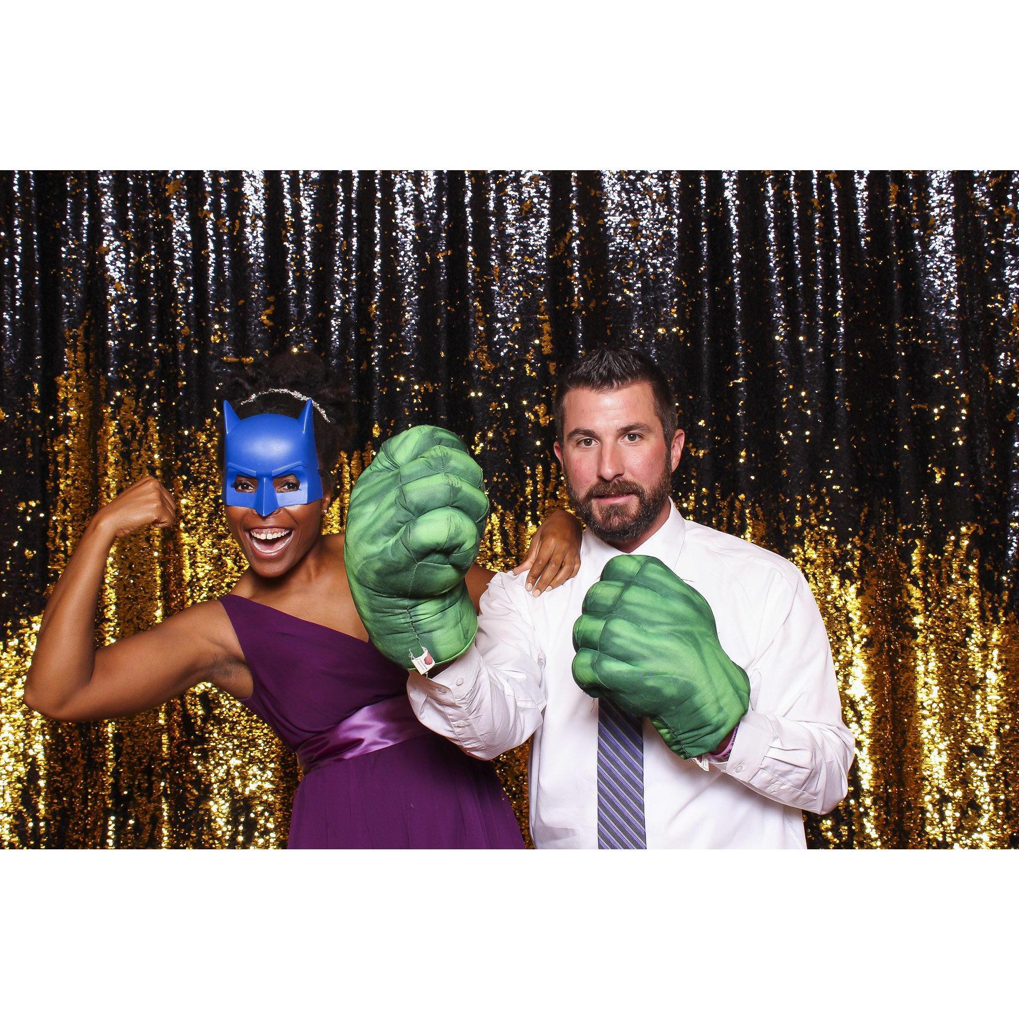 Here we're at Elise's dear friend Katie's wedding; we had so much fun at the photo booth!