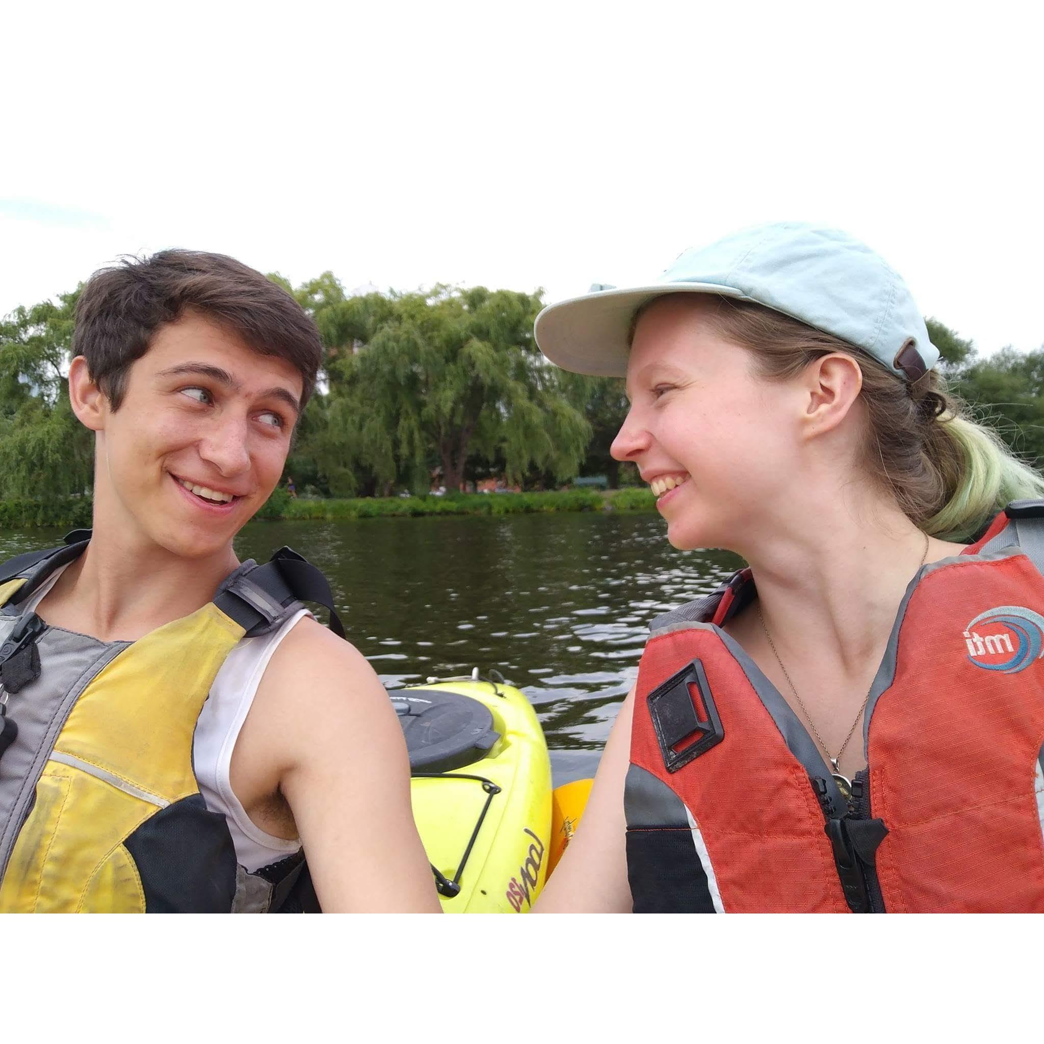 Third date on the Charles River - first photo together!