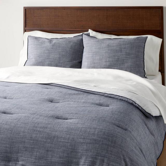 3pc King Reversible Comforter Set Blue - Hearth & Hand™ with Magnolia