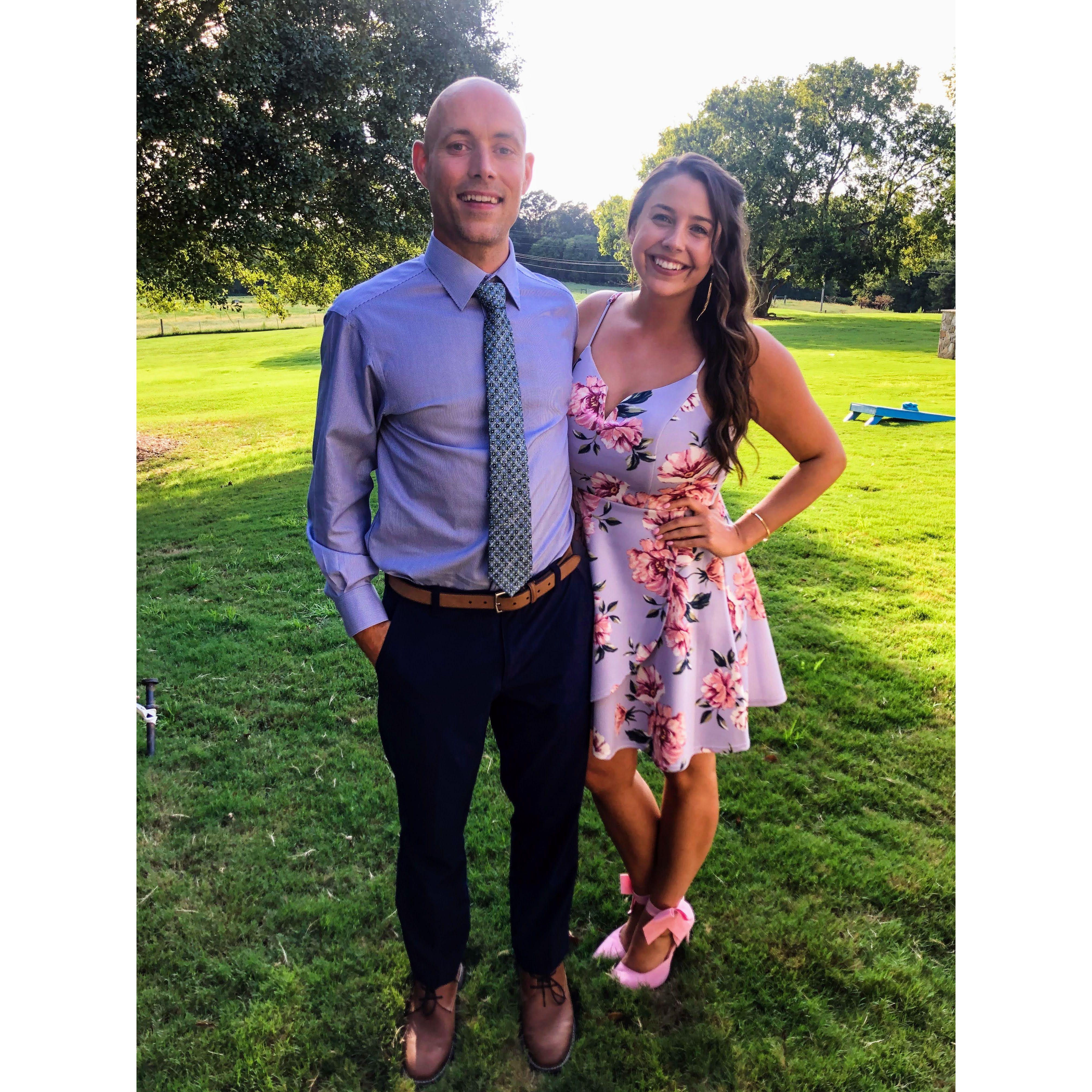 Celebrating friends at a wedding together!