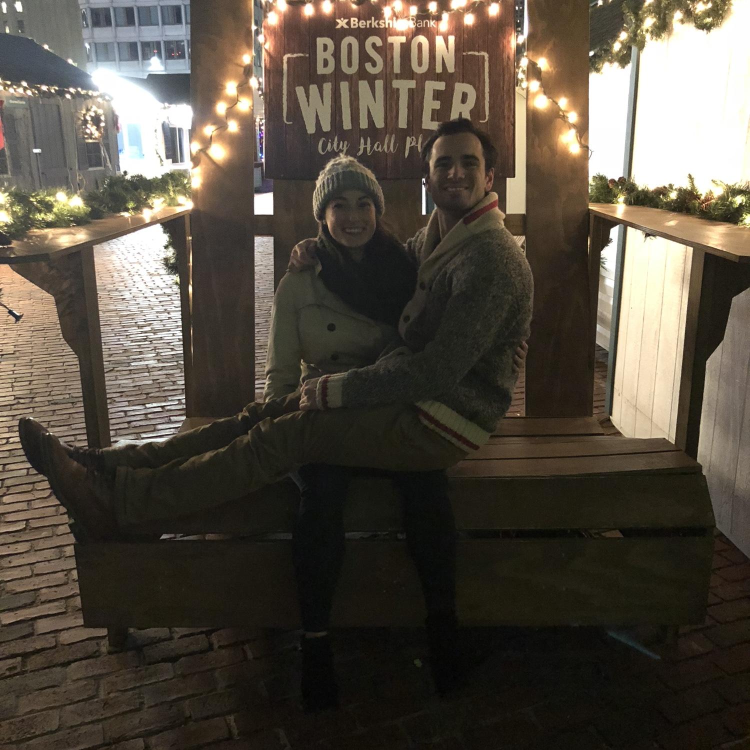 Ice skating in Boston