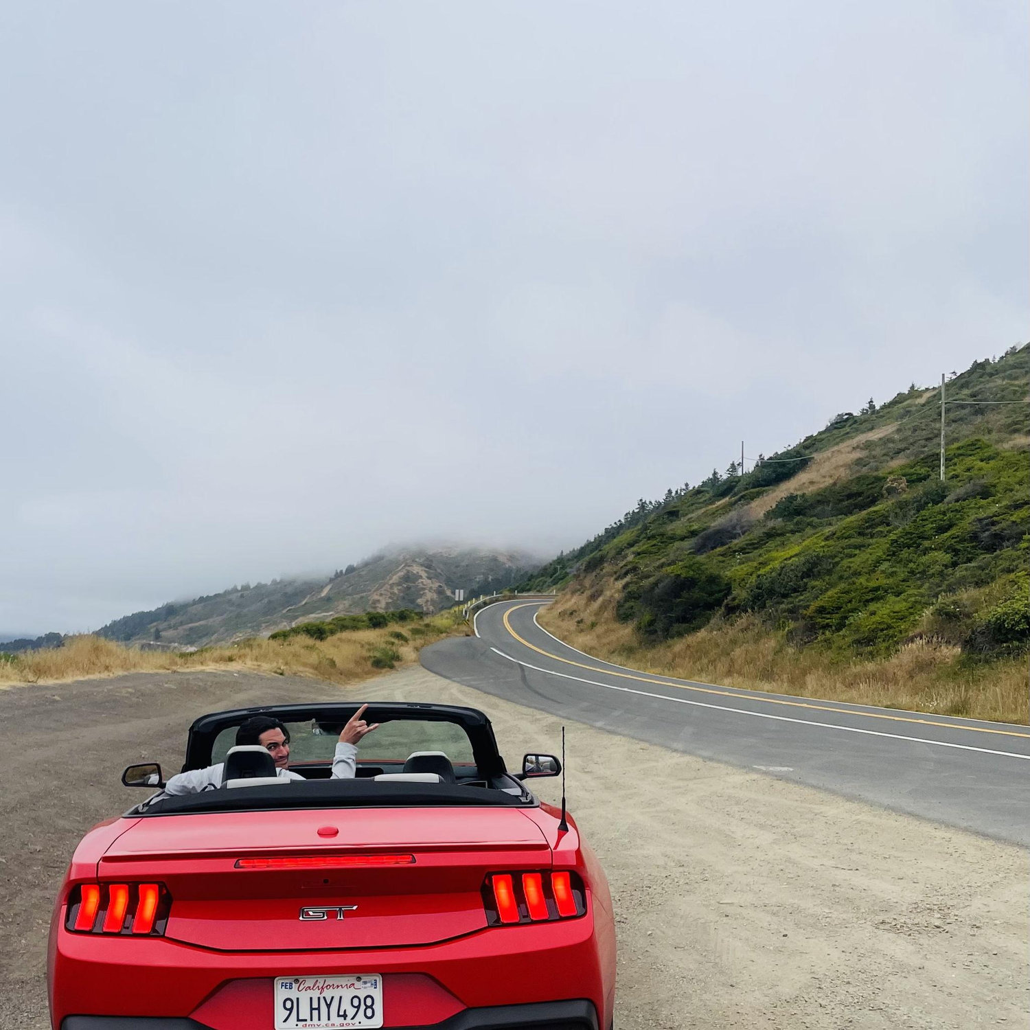 highway one in the Mustang!