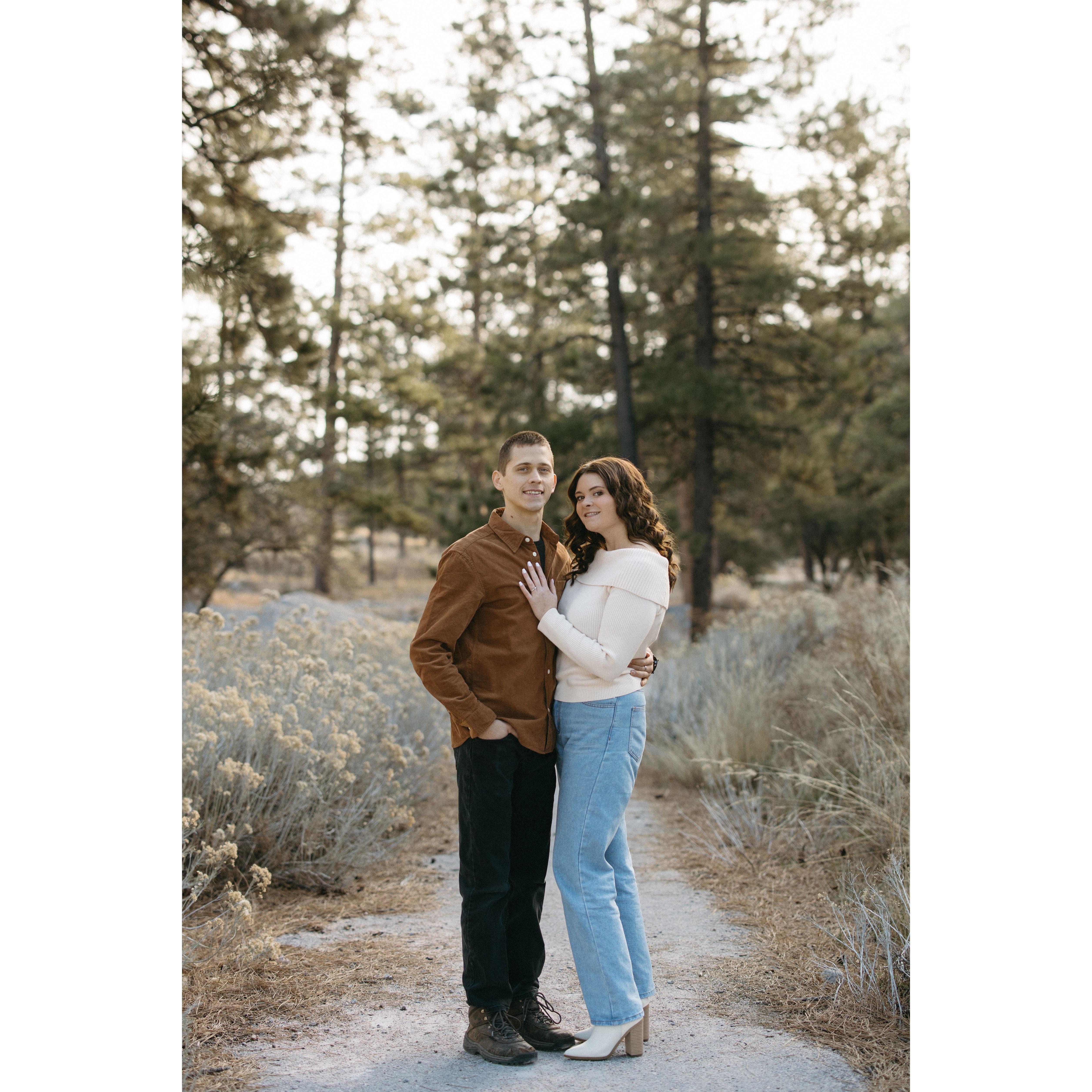 Engagement photos, MT Charleston. December 18th, 2023