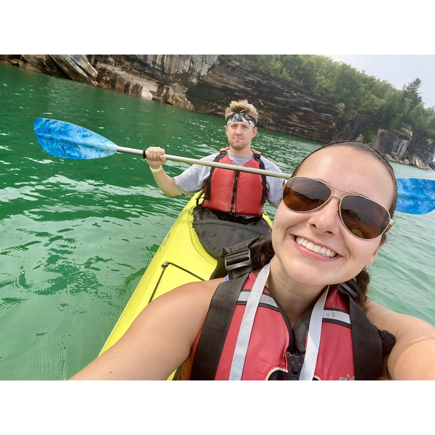 Kayaking on Pictured Rocks National Lakeshore in Michigan's Upper Peninsula (July 2024)