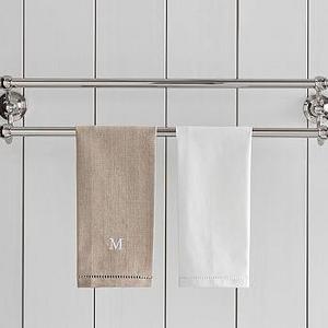 Linen Hemstitch Guest Hand Towels - Set of 2