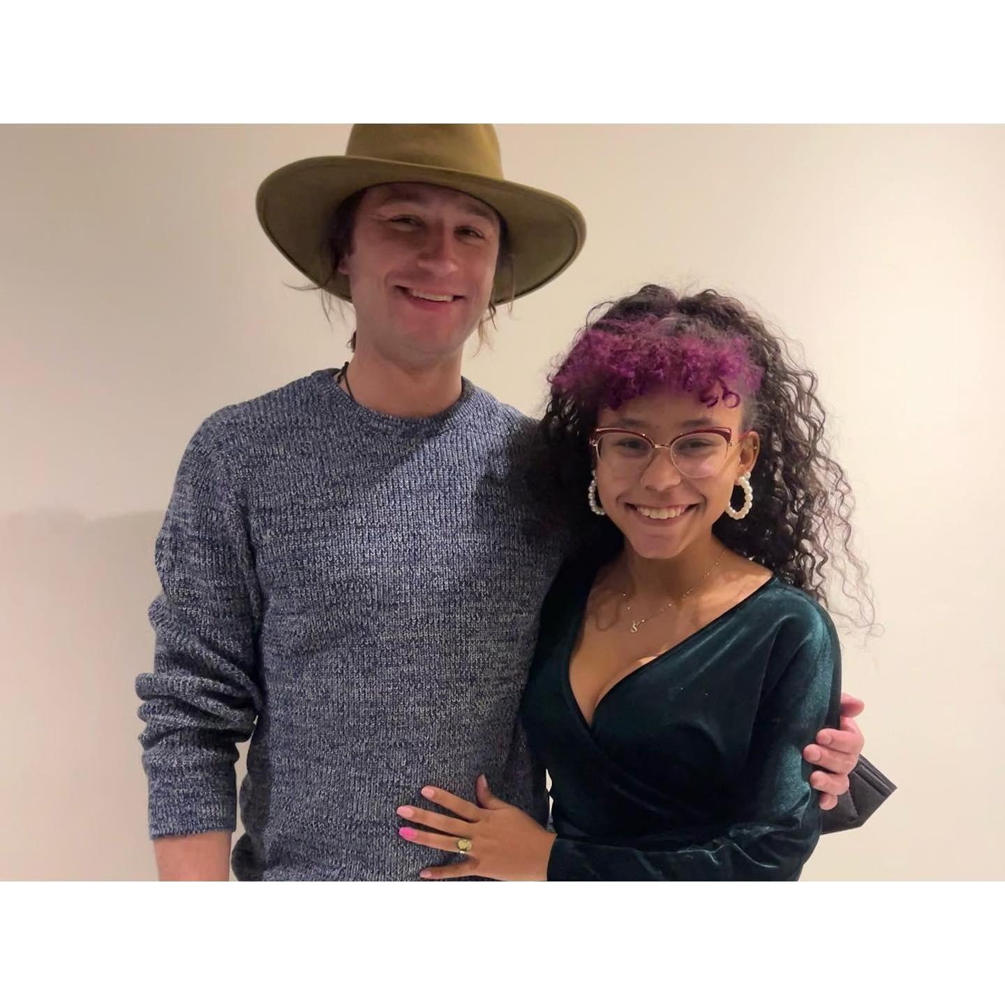 On our way to our first Broadway show together 