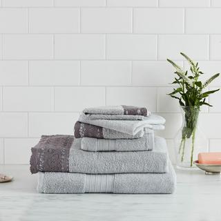 Lace Hem 6-Piece Towel Set