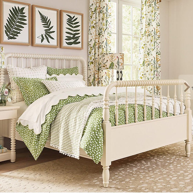 Thandie Watercolor Printed Duvet Cover King Sage 2