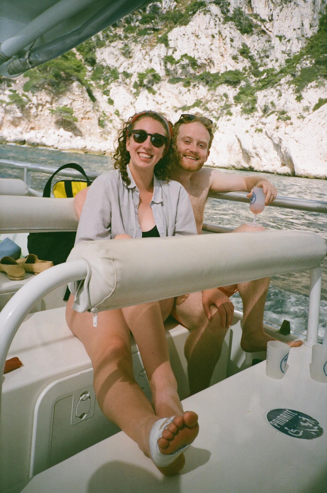 In Cassis, France celebrating Tom and Nataleigh