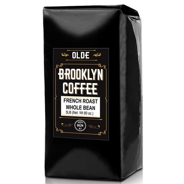 FRENCH ROAST Whole Bean Coffee - DARK ROAST - For A Classic Black Coffee, Breakfast, House Gourmet, Dark Espresso - Roasted in New York - 5 Pound (5 lb) Bag