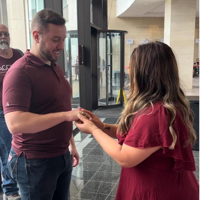 April 2023, College Station, Texas. Bekkah got to present Nate with his Aggie Ring.