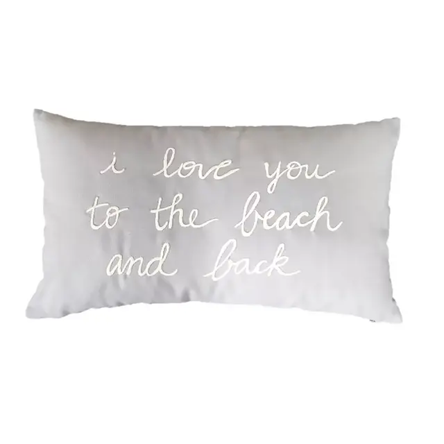 Bee & Willow™ Home Yarn Dye Beach Oblong Throw Pillow in Blue