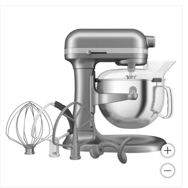 KitchenAid 6 Quart Bowl-Lift Stand Mixer with Attachments and Pouring Shield (Silver)
