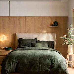 European Linen Duvet Cover Set in Pine
