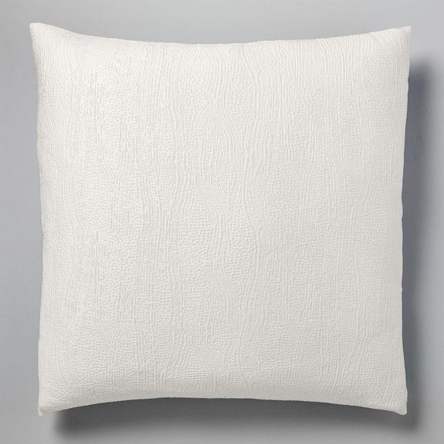 TENCEL™ Cotton Matelasse Euro Sham, Stone White