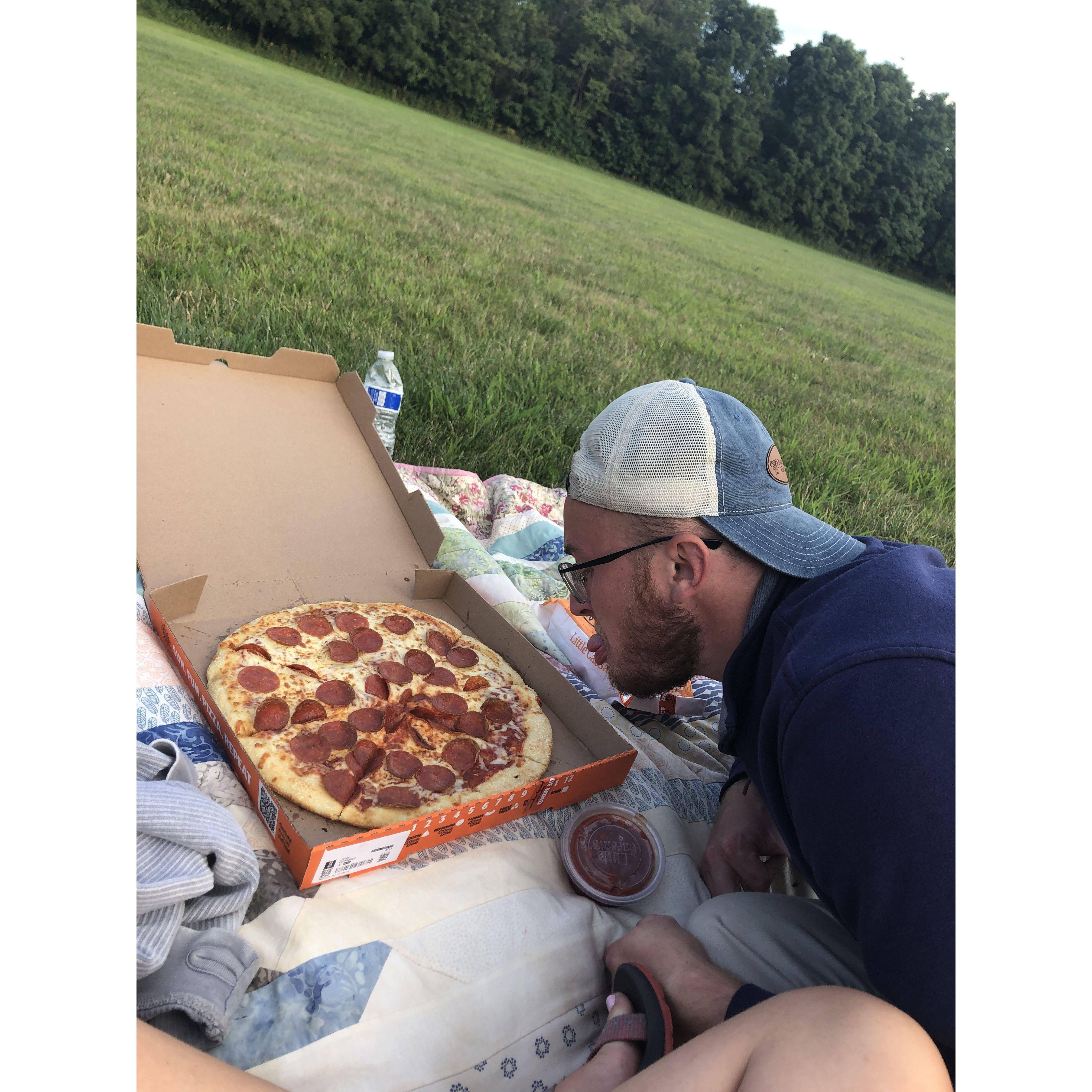 We cannot underestimate the beauty and fun and cost-effectiveness of Little Caesar's picnics!!