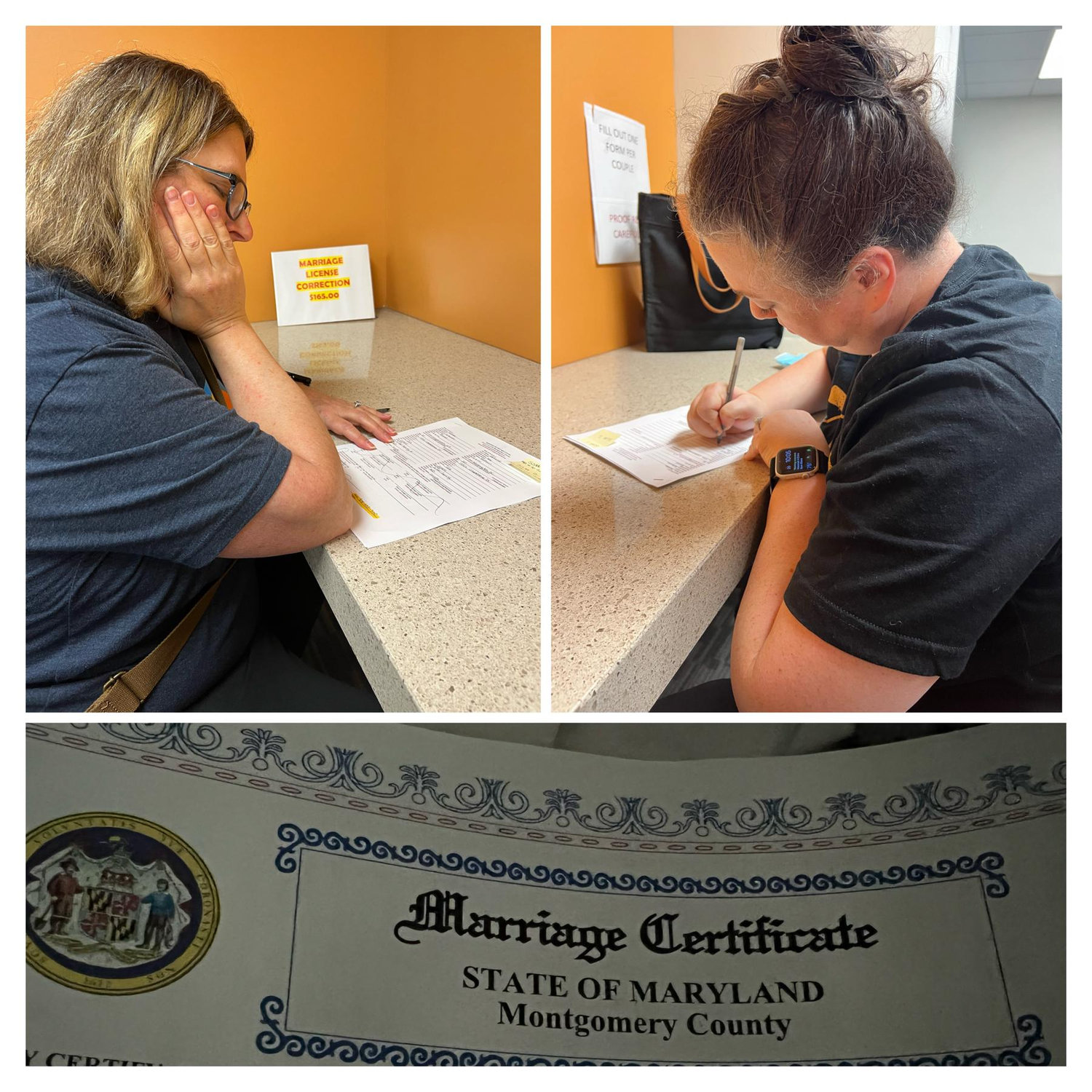 Exercised our legal right to get married!! Thank you to all the trailblazers who made this possible. We recognized the gravity of this moment and got emotional when we got our marriage license.