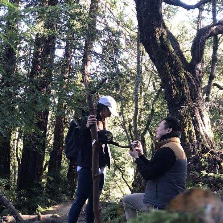 Eugenelovesgina proposed at Redwood Regional Park 2/27/18