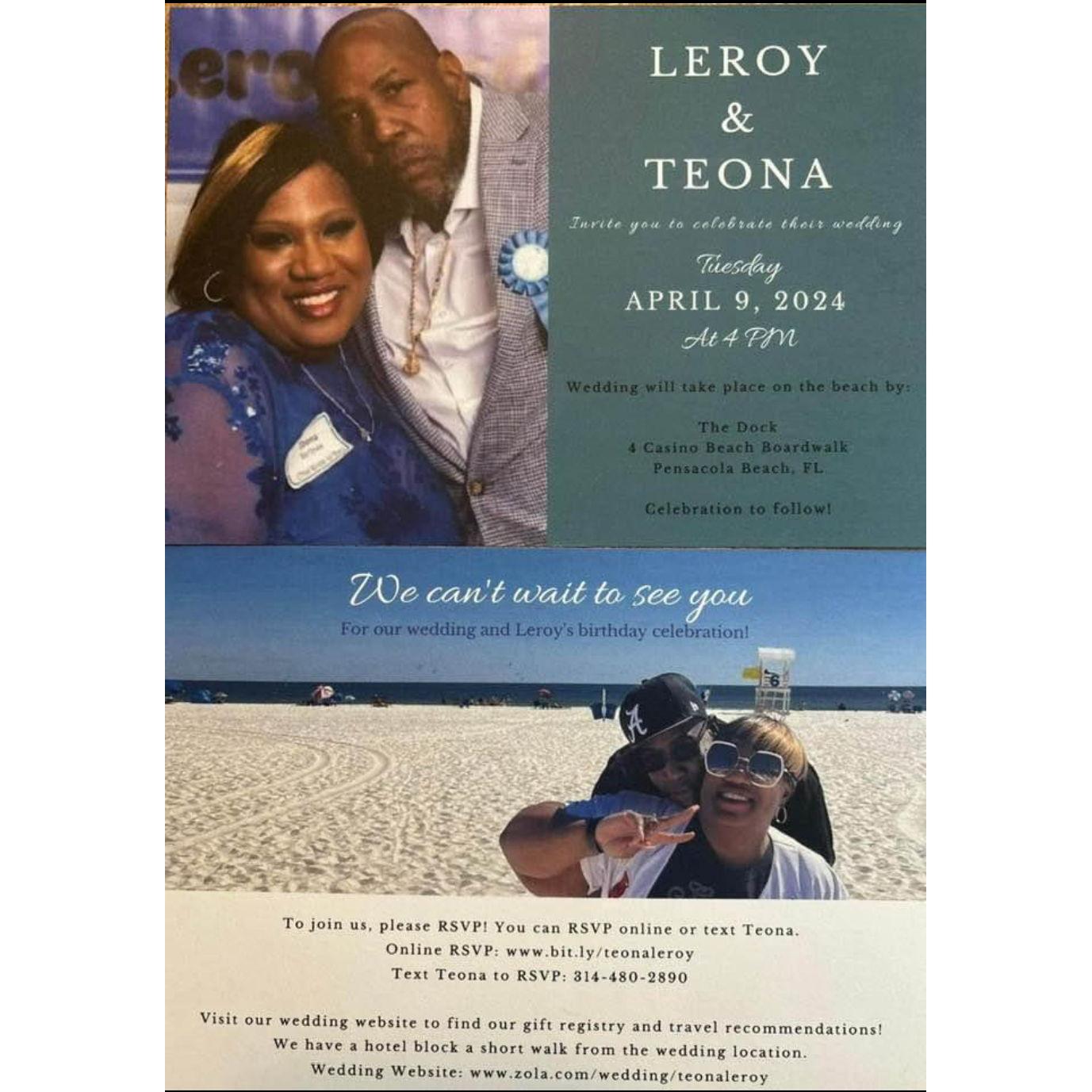 The invitation to our special day