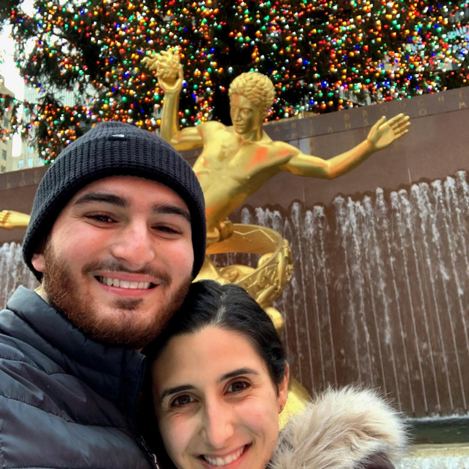 Ice skating in Rockefeller Center