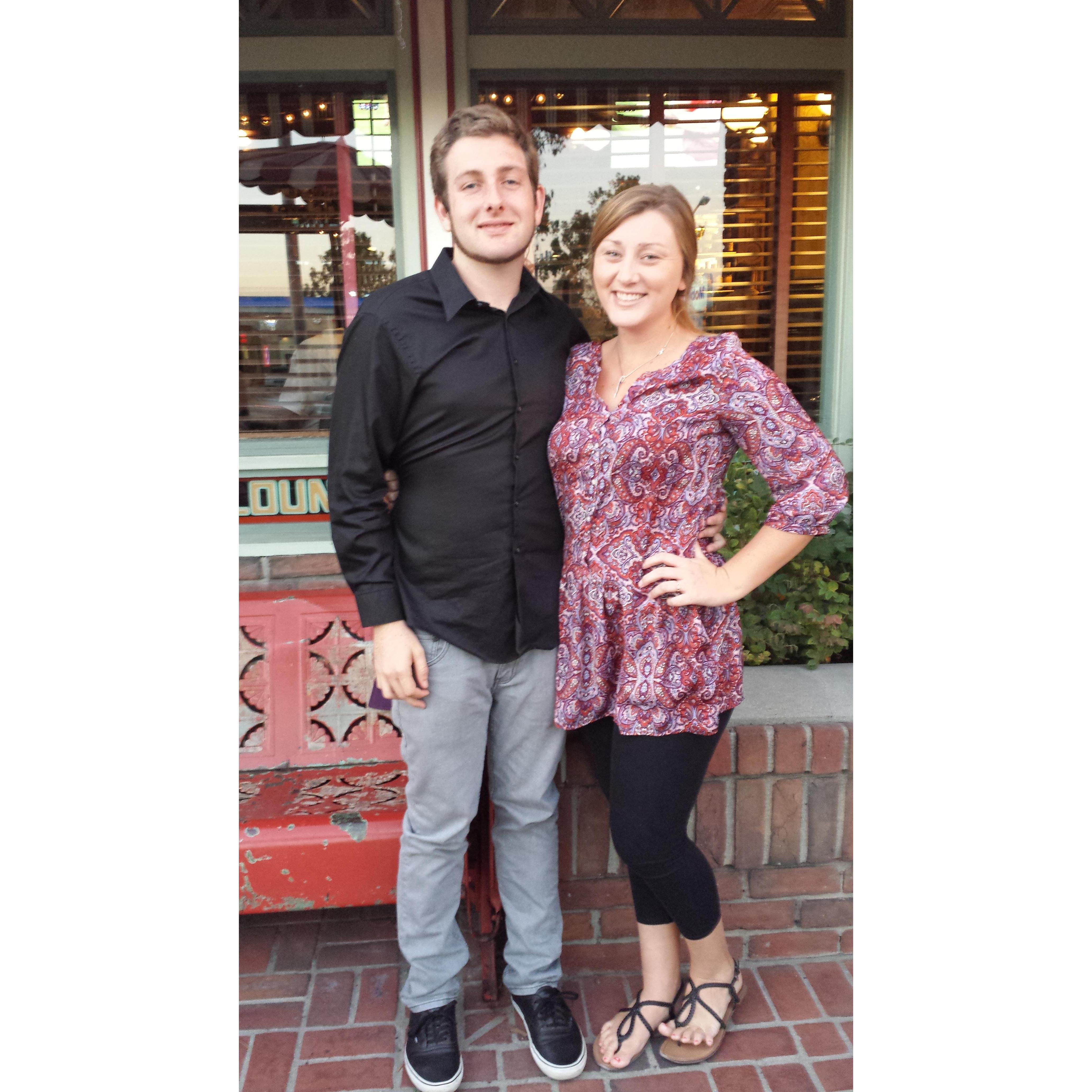 Aaron's 19th birthday dinner