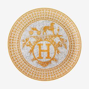 Hermes Mosaique au 24 gold tart platter