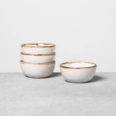 4pk Reactive Glaze Stoneware Mini Bowl Light Sour Cream - Hearth & Hand™ with Magnolia