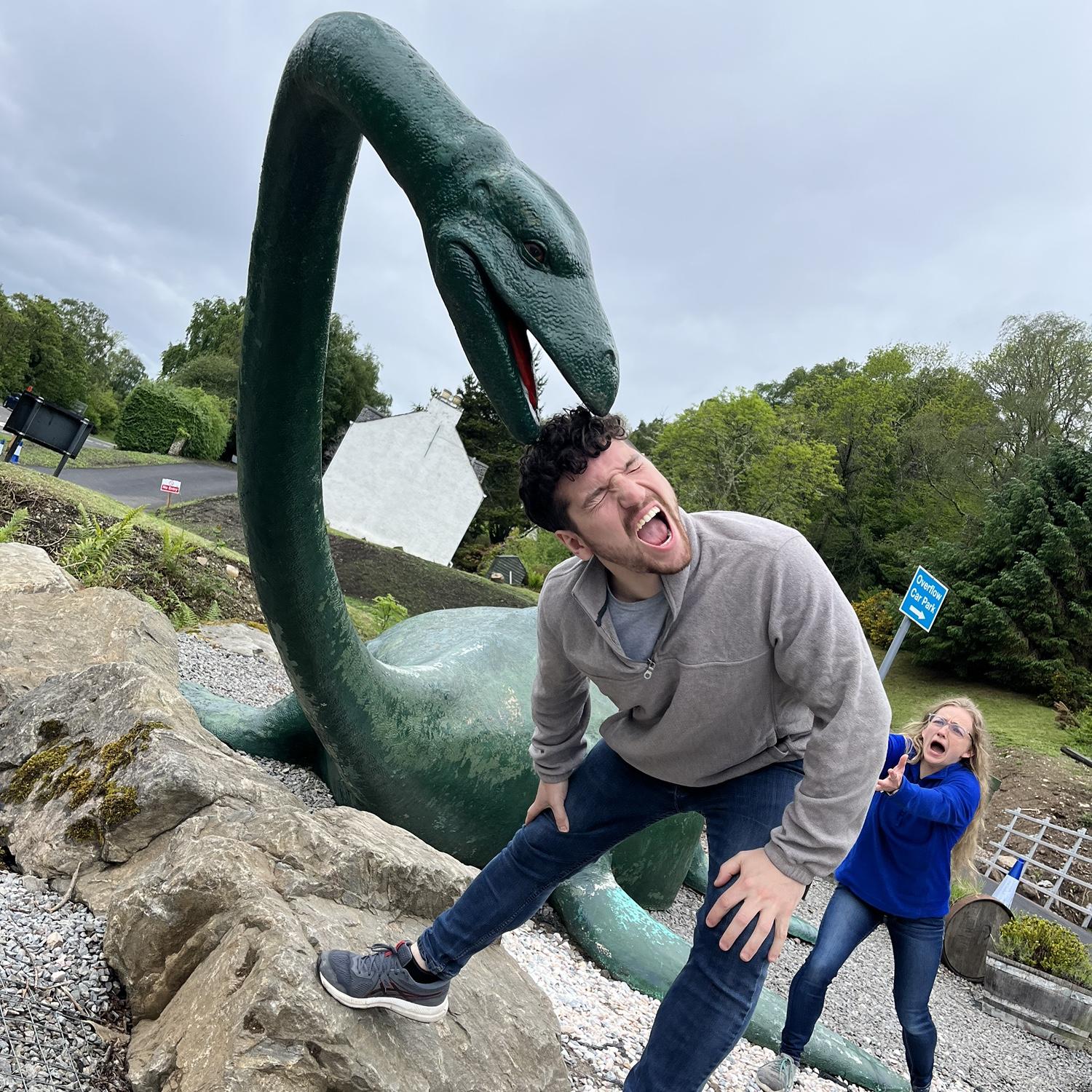 We went to Scotland in search of the Loch Ness Monster. Unfortunately Nessie found Rich first