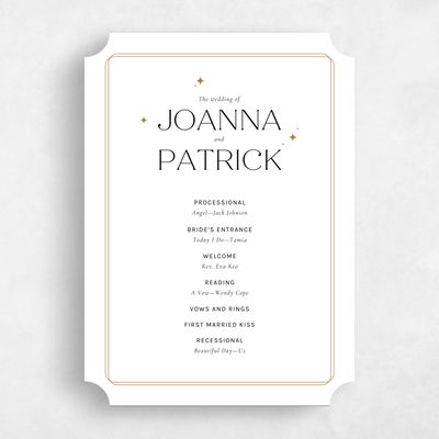White Ticket Wedding Program - Jelani