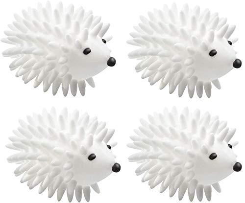 ZODIFEVI 4pcs Hedgehog Dryer Balls Reusable Laundry Dryer Balls for Dryer Machine Anti Static Soft Laundry Washing Balls (White)