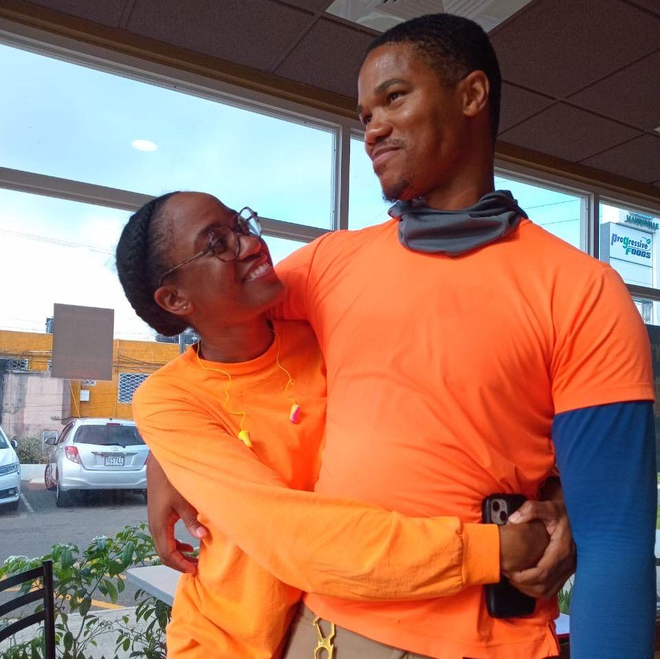 Going for pizza after a Hurricane Beryl Disaster Relief Day