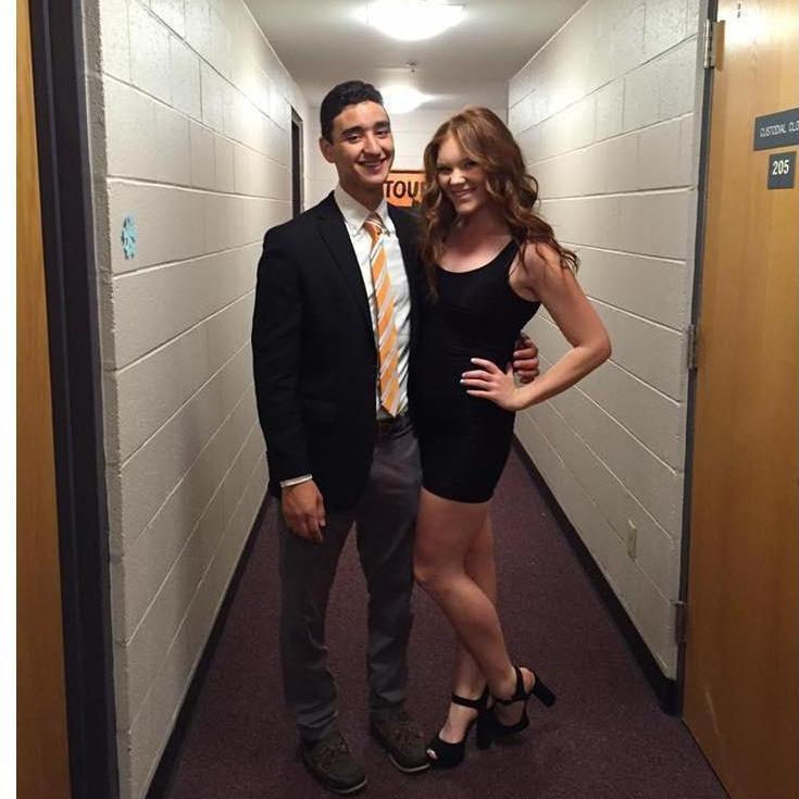 Our first formal in college! Fun fact, pat wore almost the same outfit to every single formal. Ali never re-wore a dress.